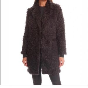 Elizabeth and James Iris faux fur coat ASO Heidi Klum grey-black medium